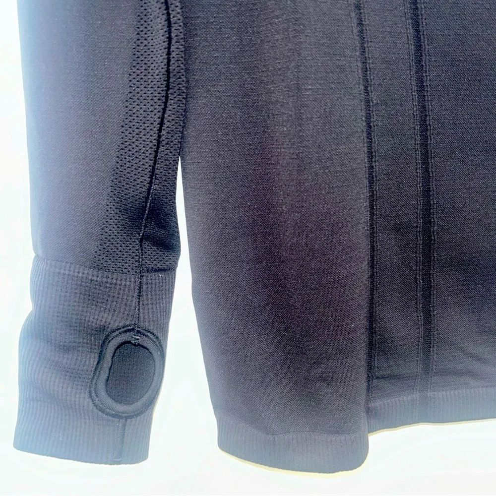 Ivivva Lululemon Swiftly Tech Long Sleeve Black Top Girls 14 Athletic Yoga Gym